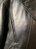 UNIK PREMIUM LADIES SIZE 18 LEATHER MOTORCYCLE JACKET ZIP OUT LINING VENTED