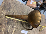 Vtg Huge Brass Funnel Oil Gas Can Man Cave Garage Auto Truck Service Shop Repair