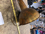 Vtg Huge Brass Funnel Oil Gas Can Man Cave Garage Auto Truck Service Shop Repair