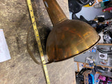 Vtg Huge Brass Funnel Oil Gas Can Man Cave Garage Auto Truck Service Shop Repair