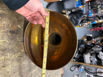 Vtg Huge Brass Funnel Oil Gas Can Man Cave Garage Auto Truck Service Shop Repair