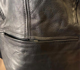 UNIK PREMIUM LADIES SIZE 18 LEATHER MOTORCYCLE JACKET ZIP OUT LINING VENTED