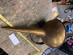 Vtg Huge Brass Funnel Oil Gas Can Man Cave Garage Auto Truck Service Shop Repair