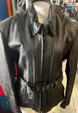 DAYTONA JOE LADIES SIZE 2XL LEATHER MOTORCYCLE JACKET ZIPOUT LINING