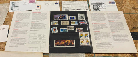1976 bicentenial USA Stamp Collection Proof Lot Misc Lindberg Commemorative Avia