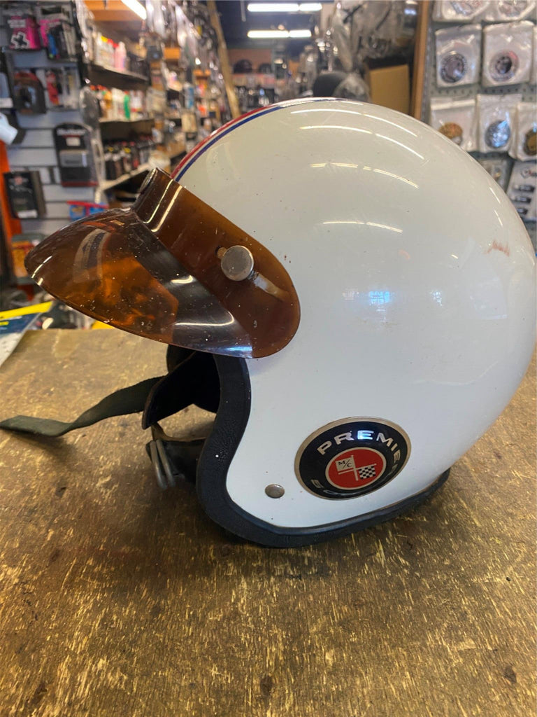 Vtg 1960's Premier Motorcycle Scooter Helmet Vespa CB Chopper Classic –
