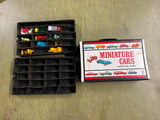 Vintage 1965 Mattel Miniature Cars Carrying Case Filled With Matchbox Cars