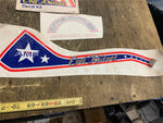 Vtg Evel Knievel Bicycle Decals Stickers RWB Stars stripes Banana Seat Bike 70's