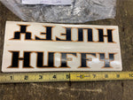 Vtg Huffy Bicycle Decals Stickers Black Gold Frame BMX Bike