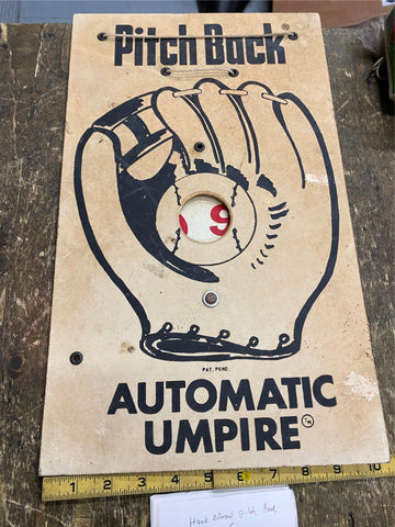 Hank Aaron Pitch Back Game 1965 Sign Vtg Baseball Automatic Umpire Collectible!