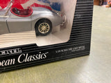ERTL European Classics 1948 Silver Jaguar XK120 Die Cast Metal 1/18 Scale Model