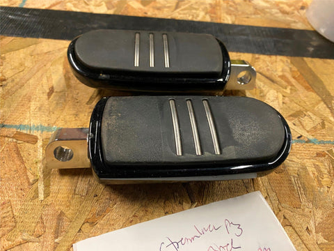 oem Harley Touring Black Streamliner Footpegs Softail Touring FLH Highway Passen