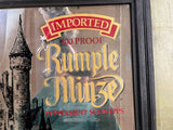 VTG Rare Rumple Minze Peppermint Schnapps Liqueur Mirrored Advertising Sign