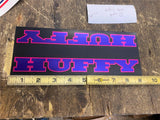 Vtg Huffy Bicycle Decals Stickers Purple Pink Black Frame BMX Bike