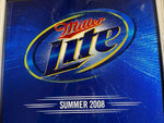 2008 Miller Lite Harley Davidson 105th Anniversary Mirrored Beer Advertise Sign
