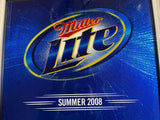 2008 Miller Lite Harley Davidson 105th Anniversary Mirrored Beer Advertise Sign