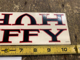 Vtg Huffy Bicycle Decals Stickers black Red Frame BMX Bike