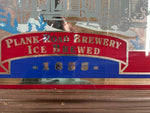 VTG ICEHOUSE PLANK ROAD BREWERY 1855 MIRRORED SIGN Large Beer Sign