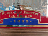 VTG ICEHOUSE PLANK ROAD BREWERY 1855 MIRRORED SIGN Large Beer Sign