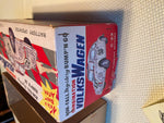 Vtg 68 Battery Operated VW Volkswagen Bug Herbie Racing Tin toy Japan Box Minty!
