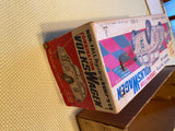 Vtg 68 Battery Operated VW Volkswagen Bug Herbie Racing Tin toy Japan Box Minty!