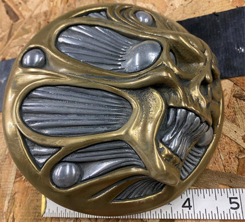 Zambini brothers air cleaner insert Round Skull Harley Chopper 5" Rare Skully Br