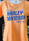 HARLEY-DAVIDSON LADIES SIZE SMALL PEACH TSHIRT GENUINE HARLEY DAVIDSON
