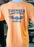 HARLEY-DAVIDSON LADIES SIZE LARGE PEACH TSHIRT GENUINE HARLEY DAVIDSON