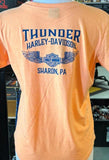 HARLEY-DAVIDSON LADIES SIZE MEDIUM PEACH TSHIRT GENUINE HARLEY DAVIDSON