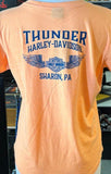 HARLEY-DAVIDSON LADIES SIZE SMALL PEACH TSHIRT GENUINE HARLEY DAVIDSON