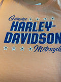 HARLEY-DAVIDSON LADIES SIZE LARGE PEACH TSHIRT GENUINE HARLEY DAVIDSON