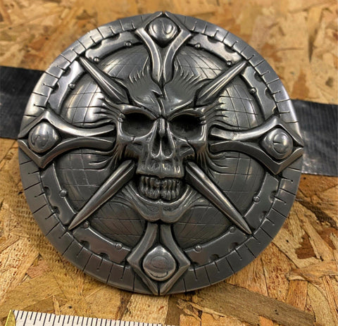 Zambini brothers air cleaner insert Round Skull Harley Chopper 5" Rare Compass