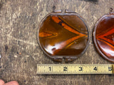 Vtg Glass Turn Signal Stat Indicator Lights Diamond T Truck Auto 3 3/4" Arrow