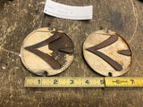 Vtg Glass Turn Signal Stat Indicator Lights Diamond T Truck Auto 3 3/4" Arrow