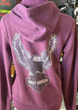 HARLEY-DAVIDSON LADIES MEDIUM PURPLE ZIP UP HOODIE