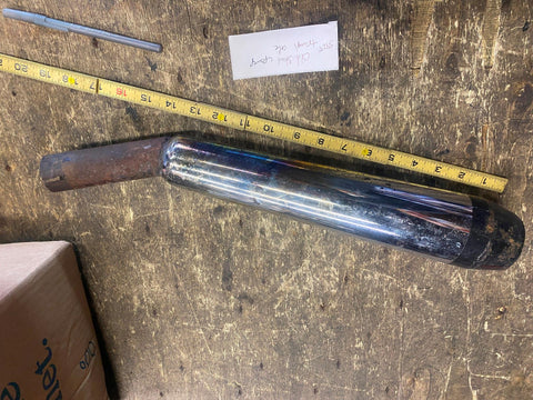 Vtg Upsweep Muffler Triumph BSA Cafe Racer Bobber Chopper Honda Motorcycle 1 3/8