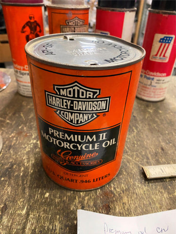 Vtg Harley Oil can Motorcycle Shovelhead Panhead Ironhead 80's FLH Electra Glide