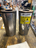 Vtg OEM Slider Covers Panhead Stainless Hydra Duo Wide Glide FLH Shovelhead 41mm