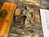 Vtg Gas Cap Medallion Badge Harley Shovelhead Chopper Eagle USA Softail FLH Fxr