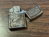 Vtg Unfired 1995 Camel Cigarettes Zippo Lighter Rare Silver Plated Western Beast