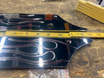 Chrome Saddlebag Latch Covers Hinge Harley Touring FLH Glide Road King Flame 93-