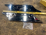 Chrome Saddlebag Latch Covers Hinge Harley Touring FLH Glide Road King Flame 93-