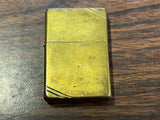 Vintage 1997 Gold Toned Slashed Zippo Lighter Patented 2032695