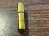Vintage 1997 Gold Toned Slashed Zippo Lighter Patented 2032695
