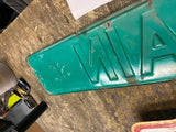 Vtg Embossed Main Street sign Tin Auto Truck Oil Gas Man Cave GArage Decor 24"