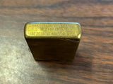 Vintage 1997 Gold Toned Slashed Zippo Lighter Patented 2032695