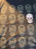 HOT LEATHERS LADIES MEDIUM BLACK TSHIRT SKULL PATTERN