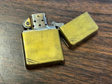 Vintage 1997 Gold Toned Slashed Zippo Lighter Patented 2032695