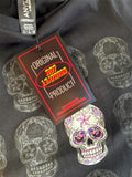 HOT LEATHERS LADIES MEDIUM BLACK TSHIRT SKULL PATTERN