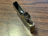 Vintage 1997 Gold Toned Slashed Zippo Lighter Patented 2032695
